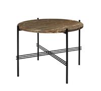 GUBI TS Table Basse Ronde Ø55 Noir/ Marbre EmperadDoré Marron