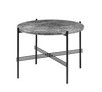 GUBI TS Table Basse Ronde Ø55 Noir/ Marbre Gris Emperador