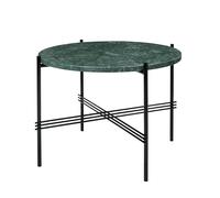 GUBI TS Table Basse Ronde Ø55 Noir/ Marbre Vert Guatemala