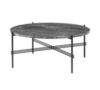 GUBI TS Table Basse Ronde Ø80 Noir/ Marbre EmperadDoré Gris