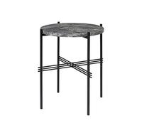 GUBI TS Table D'appoint Ronde Ø40 Noir/ Marbre EmperadDoré Gris