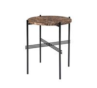 GUBI TS Table D'appoint Ronde Ø40 Noir/ Marbre EmperadDoré Marron