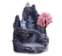 Tsffae Brûleur D'encens Montagnes Rivière Cascade Ornements Décoration De Maison Parfum Cheminée Reflux Arôme Fumée Fontaine Zen Encensoir
