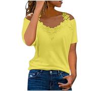 Tshirt Manche Longue Femme, Blouse De Travail Femme Décontracté Sexy en Dentelle Unie à Manches Courtes
