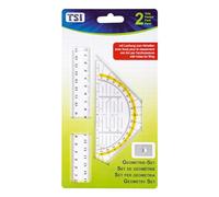 TSI Kit de géométrie (règle 17 cm et équerre 16 cm avec perforation) Art. n° 46313
