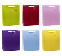 TSI Lot de 12 sacs cadeaux - Couleurs tendance - Dimensions : grand format (H x l x P) 32 x 26 x 13,5 cm - Numéro d'article : 86311