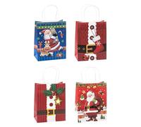 TSI Sac cadeau en papier kraft pour Noël, lot de 12, taille : moyenne (23 x 18 x 10 cm), N° d'art. 88019