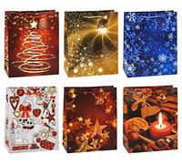 TSI Sac cadeau pour Noël, lot de 12, taille : grand (32 x 26 x 13,5 cm), N° d'art. 83318