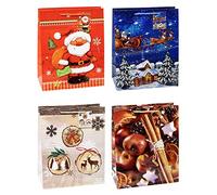 TSI Sac cadeau pour Noël, lot de 12, taille : grand (32 x 26 x 13,5 cm), N° d'art. 84317