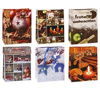 TSI Sac cadeau pour Noël, lot de 12, taille : grand (32 x 26 x 13,5 cm), N° d'art. 87316