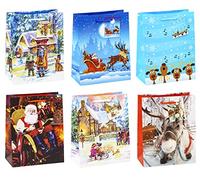 Tsi Lot De 12 Pochettes Cadeaux Motif Noël Format Moyen