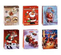 TSI Sac cadeau pour Noël, lot de 12, taille : moyenne (23 x 18 x 10 cm), N° d'art. 84017