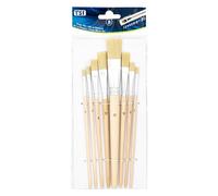 TSI Set de pinceaux de Peinture, Lot de 8, Tailles: 1,2,4,6,8,10,12 et 20, Tige Naturel, N° d'art. 49209