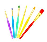 TSI Set de pinceaux en Nylon, Lot de 6, en différentes Couleurs et Tailles, N° d'art. 49009