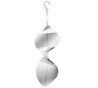Tskcvy 1 PCS Extérieur Suspendu Décoratif Spirale en Métal Carillon à Vent 3D Spirale Carillon à Vent Argent en Acier Inoxydable