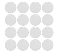 Tskcvy 150 PièCes SéRies Rond Acrylique Porte-CléS Blancs 2 Pouces Clair Acrylique Cercles Disques Transparent pour Bricolage Porte-CléS Artisanat Projet