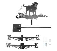 Tskcvy 1Set Chien Metal Girouette Weathervane Silhouette Décoration de Jardin Indicateur de Direction du Vent en Fer pour L'Extérieur, la Cour et la Ferme