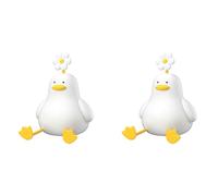 Tskcvy 2X Veilleuse Fleur Canard, Veilleuses en Silicone 3 Couleurs, Lampe Mignonne Rechargeable 1200 MAh, Veilleuse avec Minuterie pour Salon