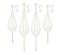 Tskcvy 4 Pièces Jardinières Suspendues Paniers Coton Corde Macramé Plante Cintre 80CM & 100CM
