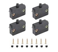 Tskcvy 4 PièCes SéRies Interrupteur de Porte D'Armoire Interrupteur de Lampe D'Armoire Tiroirs Ouverts sur la Porte FerméE Applicable à 12 V 24 V 110 V Noir