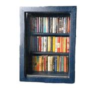 Tskcvy Bibliothèque Miniature de Poche pour L'Anxiété, Petite Bibliothèque de Livres en Bois, Anti-Stress, Étagère de Table et Facile à Utiliser 7,1 X 4,8 X 9,3 cm