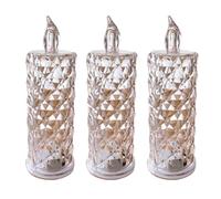 Tskcvy Bougie LED sans Flamme, Lampe à Bougie en Plastique Réutilisable, Bougie Chauffe-Plat, Veilleuse pour Mariage, Saint-Valentin, Décorations de Noël, Installation Facile
