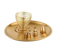 Tskcvy Brûleur 5 Pièces, Porte-Encens pour Bâtons D'Encens, Attrape-Cendres en Laiton pour Salle de Méditation et de Yoga