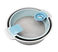 Tskcvy Ensemble de Tamis à Farine Multifonctionnel Outils de Fabrication de Gâteaux Ménagers Séparateur de Blancs D'Œufs Fournitures de Cuisine