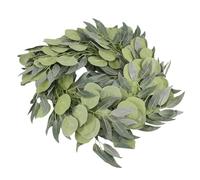 Tskcvy Guirlande D'Eucalyptus Artificielle avec des Vignes de Saule, 2 Paquets de 6,5 Pieds de Guirlande D'Eucalyptus de Verdure, D'Eucalyptus en Argent