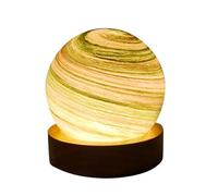 Tskcvy Lampe de Table D'Ambiance USB pour la Chambre à Coucher avec Lampe de Nuit LED en Forme de Lune en Verre 3D Galaxy Moon