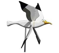 Tskcvy Moulin à Vent Mouettes, Nouveau Moulin à Vent Volant Mouette Jardin Spinner Perroquet Mouette Oiseau pour Enfants, Dessus Pneumatique Facile à Utiliser Blanc