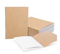 TSKDKIT Carnet de Notes Non Ligné en Papier Kraft Marron, Lot de 12 A6 Cahiers 48 pages / 24 feuilles vierges, carnet de poche pour le bureau, la maison, l’école ou l’entreprise (10.5 x 14 cm)