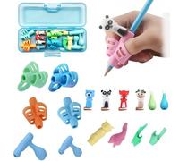 TSKDKIT Lot de 10 Guides doigts pour gauchers et droitier - guide doigt enfant pencils grip poignées de crayon pour enfants Grip Stylo Dispositif de Correction Aide Écriture Fille Garçon