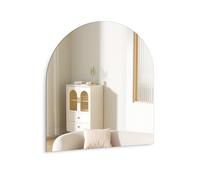 TSKDKIT Miroir Mural Arqué HD Autocollant en Verre 30 x 30 cm, Miroirs Muraux Décoratif sans Cadre Miroir Semi-Circulaire Grand pour Toilettes invités, Salle de Bain, Dressing, Salon, Chambre