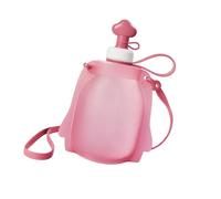 Tsophreniq Verres de voyage avec bouteille en silicone, S, C S | Forme de flasque souple, sangle de transport, couvercle attaché pour étudiants