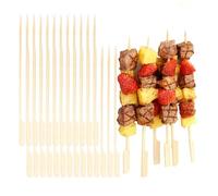 TSUOUKL 100pcs brochettes 20 cmlongues en Bambou, brochettes en Bambou, brochettes en Bois Accessoires de Buffet, bâtons de Bambou, brochettes pour grillades de Fruits