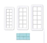 TSUOUKL 3 Pièces Emporte-Pièces Géométriques, en Plastique, Emporte-Pièces Carrés pour Gâteau et Fondant