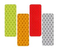 TSUOUKL 40Pcs Autocollants Réfléchissants d'Avertissement Stickers Réfléchissants de Sécurité Stickers de Visibilité Nocturne Autocollants de Bande Imperméables pour Véhicule, 7.8x3cm