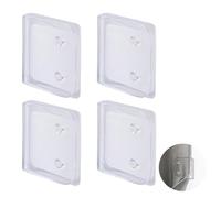 TSUOUKL Lot de4 clips de rideau de douche autocollants - Anti-éclaboussures - Coupe-vent - Sans perçage - Stop Protect - Accessoire de salle de bain pour la douche