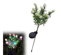 Tsynapter Lampe à fleurs pour allée de jardin avec panneau de, piquet décoratif à LED pour de bordure, zones de porche et pots