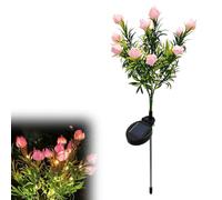 Tsynapter Lampe à fleurs pour allée de jardin avec panneau de, piquet décoratif à LED pour de bordure, zones de porche et pots