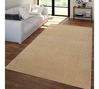 TT Home Salon Tapis Poils Ras Design Uni Moderne Et Intemporel, Couleur:Or, Dimension:140x200 cm