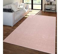 TT Home Salon Tapis Poils Ras Design Uni Moderne Et Intemporel, Couleur: Rose, Dimension:280x380 cm
