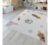TT Home Tapis De Jeu Chambre Enfant Garcon Fille Voitures Motif Animal Antidérapant, Couleur:Beige Marron Jaune, Dimension:160x220 cm