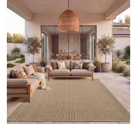 TT Home Tapis D'extérieur Imperméable Jardin Chambre Couloir Motif Boho Uni Aspect Sisal Moderne Naturel, Dimension:200x290 cm