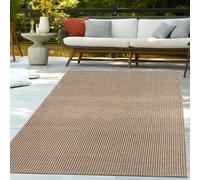 TT Home Tapis D'extérieur Imperméable Jardin Chambre Couloir Motif Boho Uni Aspect Sisal Moderne Naturel, Dimension:120x170 cm