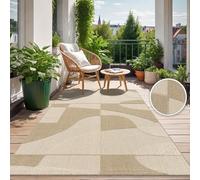 TT Home Tapis D'Intérieur Et D'Extérieur Résistant Aux Intempéries Balcon Cuisine Tapis De Salon Boho Effet De Profondeur, Couleur:Beige Crème, Dimension:200x280 cm