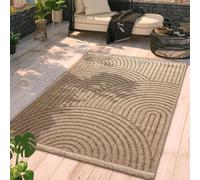 TT Home Tapis Jardin Exterieur Terrasse Cambre Cuisine Balcon Bohème Fleurs Lavable 3D, Couleur:Beige Clair, Dimension:200x280 cm