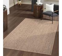 TT Home Tapis Jardin Exterieur Terrasse Cambre Cuisine Balcon Bohème Unis Moucheté, Couleur:Marron Clair Beige, Dimension:200x280 cm