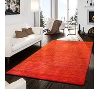 TT Home Tapis Naturel Unis Modern Fait à La Main, Couleur: Rouge Orange, Dimension:200x300 cm